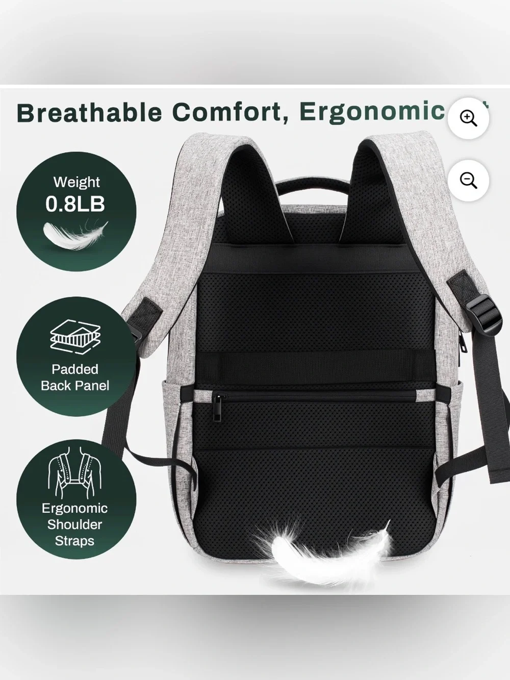 16'' Laptop Backpack for Men Women, Lightweight Travel Backpack & Laptop Bag